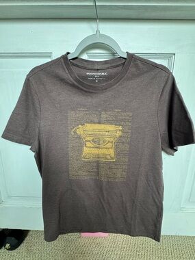 Banana Republic Brown Graphic Typewriter Tee